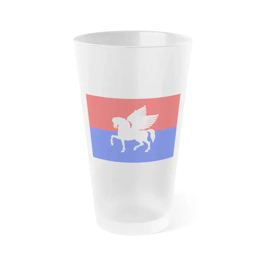 Flag of Telavi Georgia - Frosted Pint Glass 16oz 16oz Frosted - Go Mug Yourself