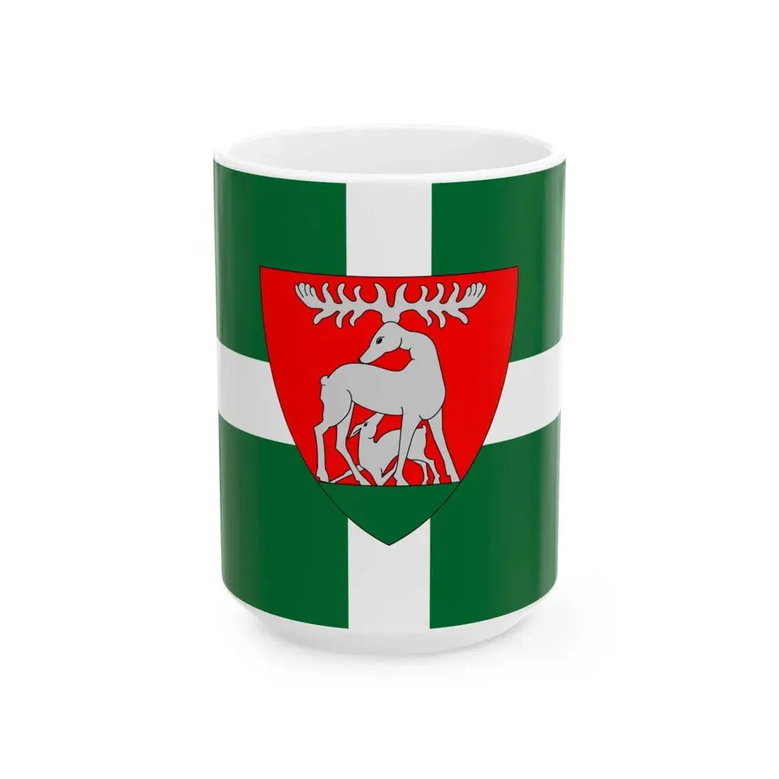 Flag of Telki (Hungary) White Coffee Mug 15oz - Go Mug Yourself