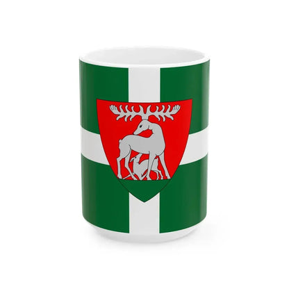 Flag of Telki (Hungary) White Coffee Mug 15oz - Go Mug Yourself