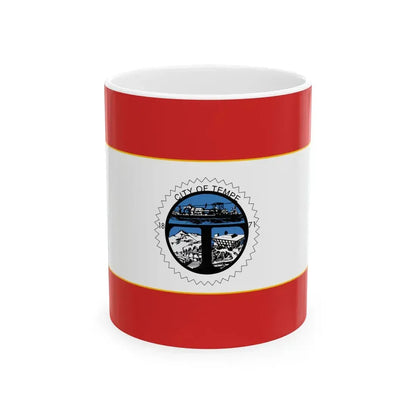 Flag of Tempe Arizona 1971-1987 (United States) White Coffee Mug 11oz - Go Mug Yourself