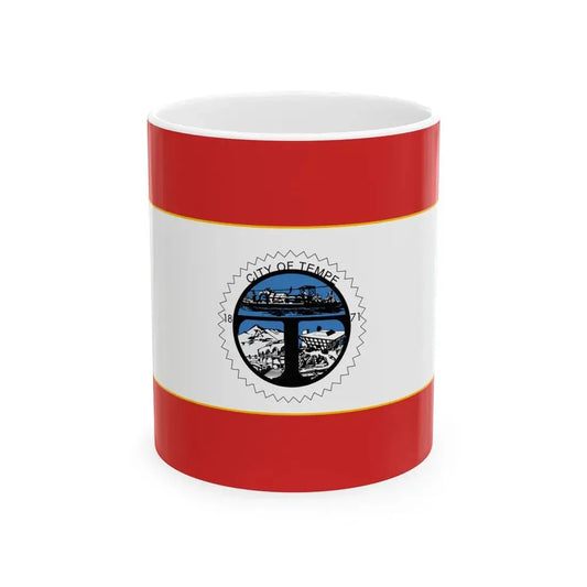 Flag of Tempe Arizona 1971-1987 (United States) White Coffee Mug 11oz - Go Mug Yourself