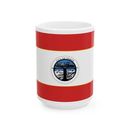 Flag of Tempe Arizona 1971-1987 (United States) White Coffee Mug 15oz - Go Mug Yourself