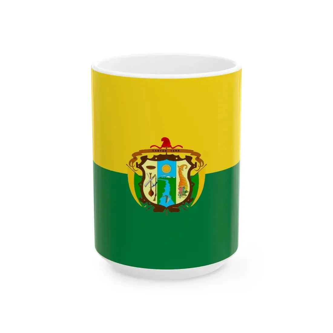Flag of Tena (Ecuador) White Coffee Mug 15oz - Go Mug Yourself