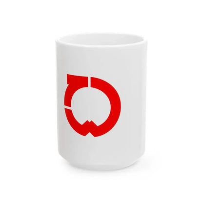 Flag of Tenei Fukushima (Japan) White Coffee Mug 15oz - Go Mug Yourself