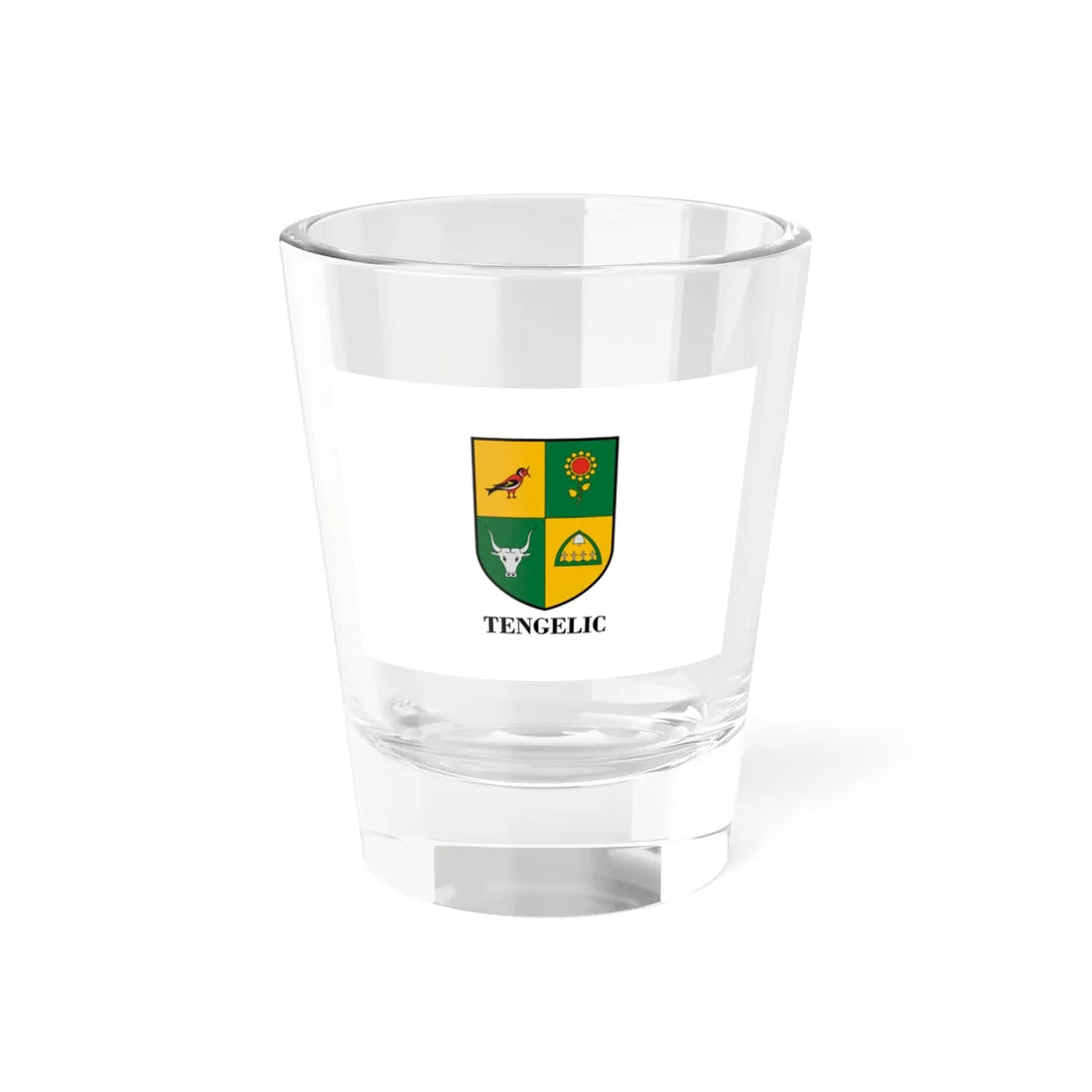 Flag of Tengelic (Hungary) Shot Glass 1.5oz 1.5oz - Go Mug Yourself