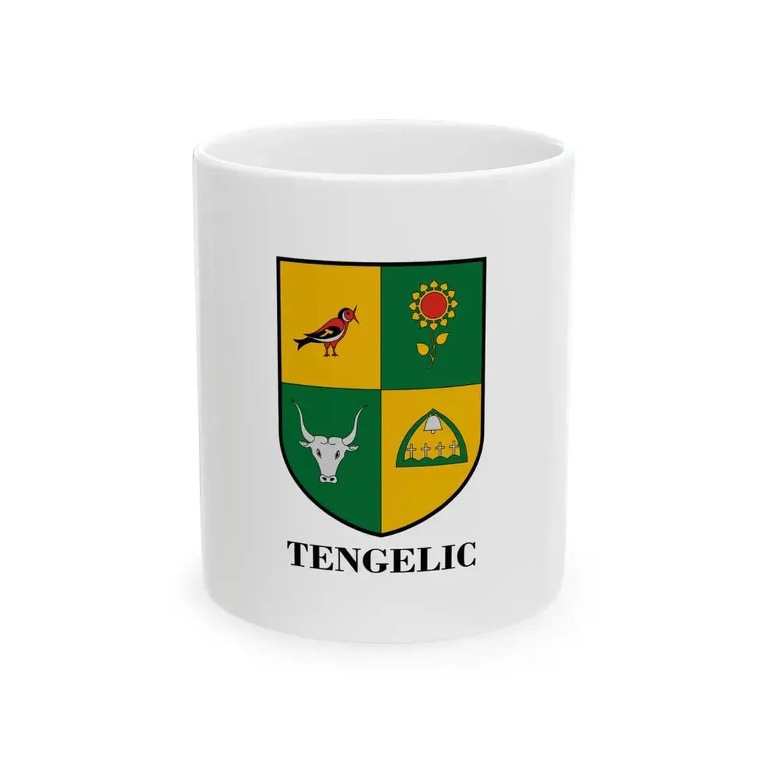 Flag of Tengelic (Hungary) White Coffee Mug 11oz - Go Mug Yourself
