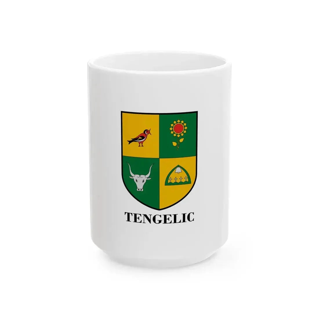 Flag of Tengelic (Hungary) White Coffee Mug 15oz - Go Mug Yourself