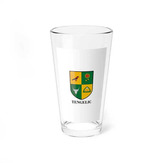 Flag of Tengelic vertical (Hungary) Pint Glass 16oz 16oz - Go Mug Yourself