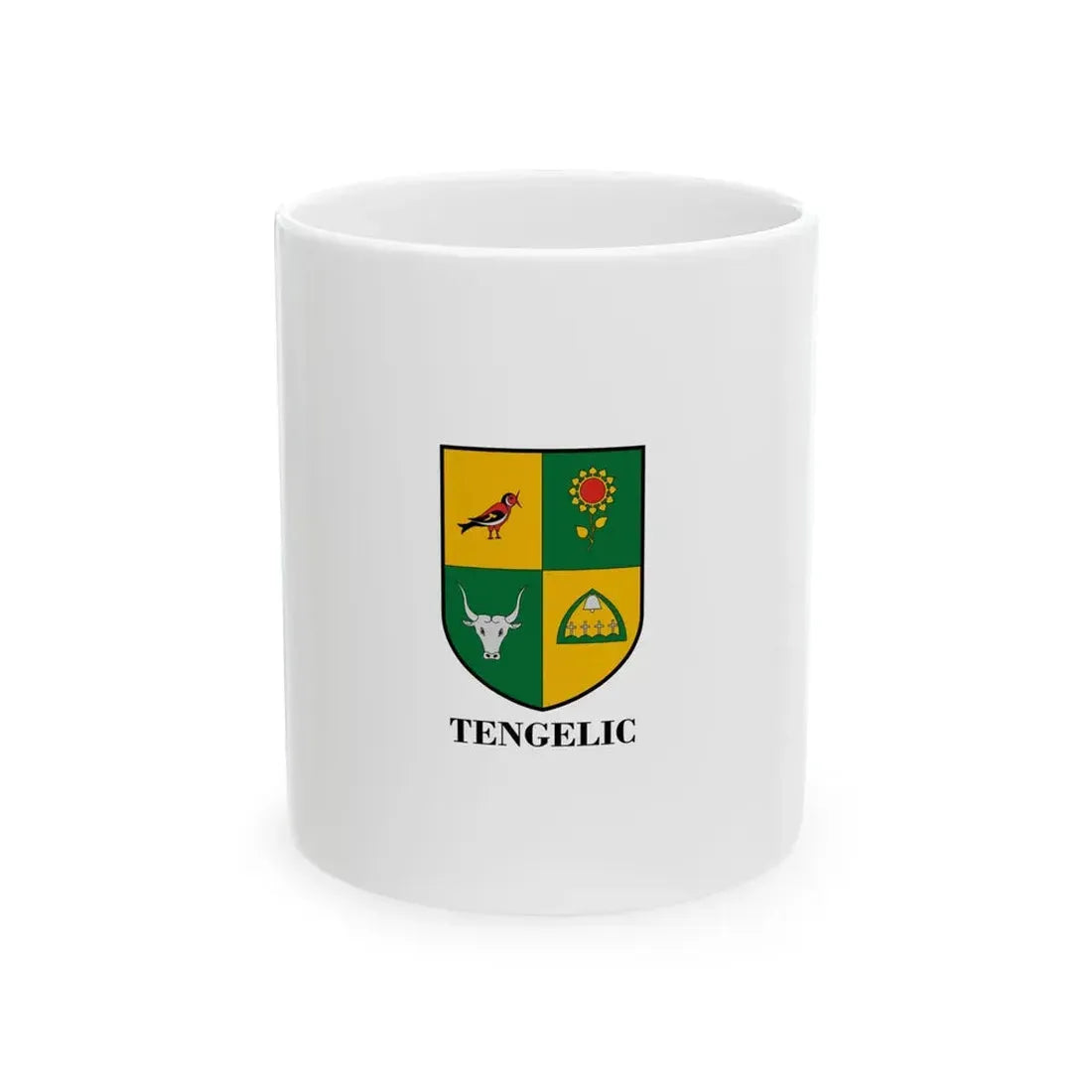 Flag of Tengelic vertical (Hungary) White Coffee Mug 11oz - Go Mug Yourself