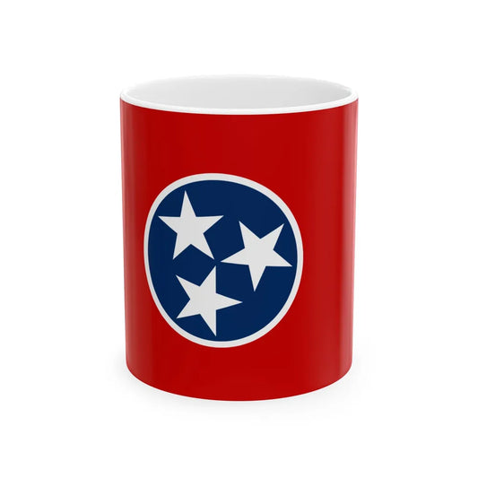 Flag of Tennessee 3-2 (United States) White Coffee Mug 11oz - Go Mug Yourself