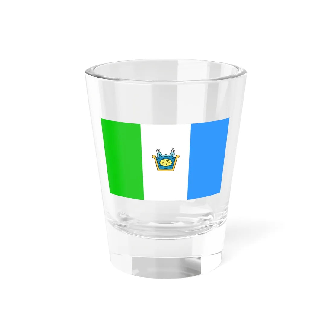 Flag of Tequixquiac alternative version 1 (Mexico) Shot Glass 1.5oz 1.5oz - Go Mug Yourself