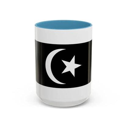 Flag of Terengganu Malaysia - Accent Coffee Mug 15oz Light Blue - Go Mug Yourself