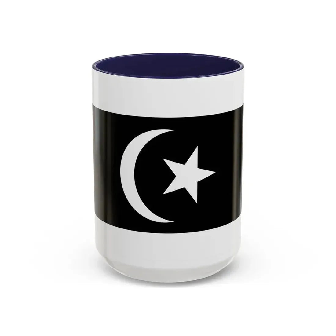 Flag of Terengganu Malaysia - Accent Coffee Mug 15oz Navy - Go Mug Yourself