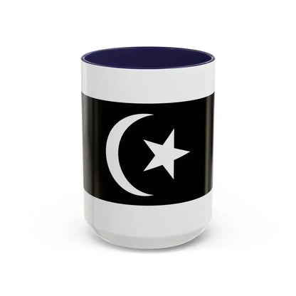 Flag of Terengganu Malaysia - Accent Coffee Mug 15oz Navy - Go Mug Yourself