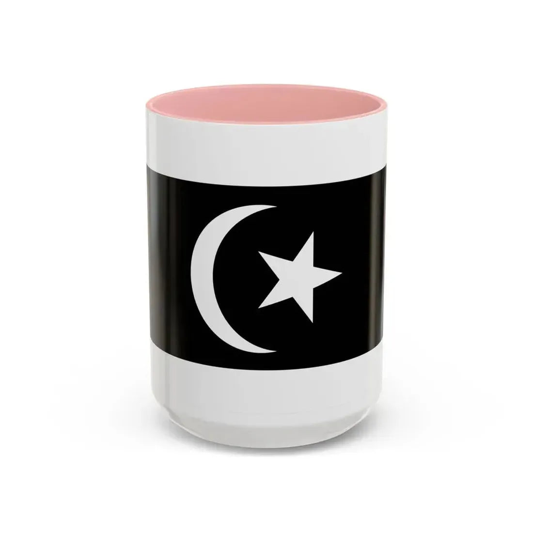 Flag of Terengganu Malaysia - Accent Coffee Mug 15oz Pink - Go Mug Yourself