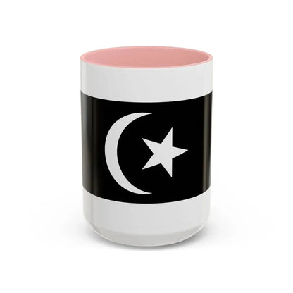 Flag of Terengganu Malaysia - Accent Coffee Mug 15oz Pink - Go Mug Yourself