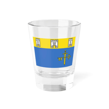 Flag of Ternopil Oblast 2001-2003 (Ukraine) Shot Glass 1.5oz 1.5oz - Go Mug Yourself
