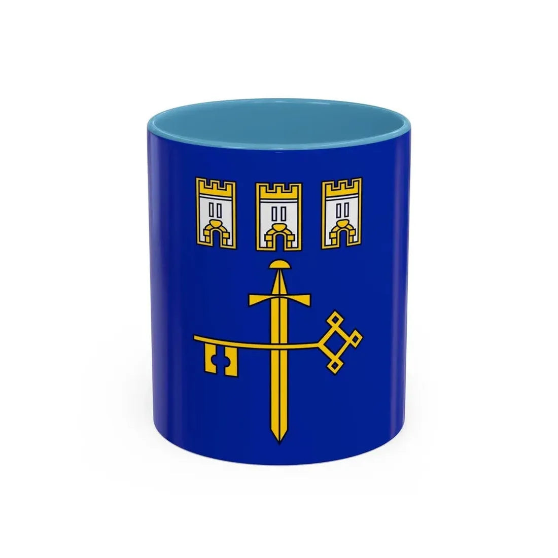 Flag of Ternopil Oblast Ukraine - Accent Coffee Mug 11oz Light Blue - Go Mug Yourself