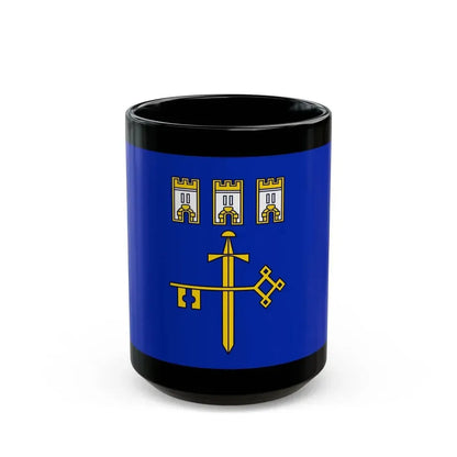 Flag of Ternopil Oblast Ukraine - Black Coffee Mug 15oz - Go Mug Yourself