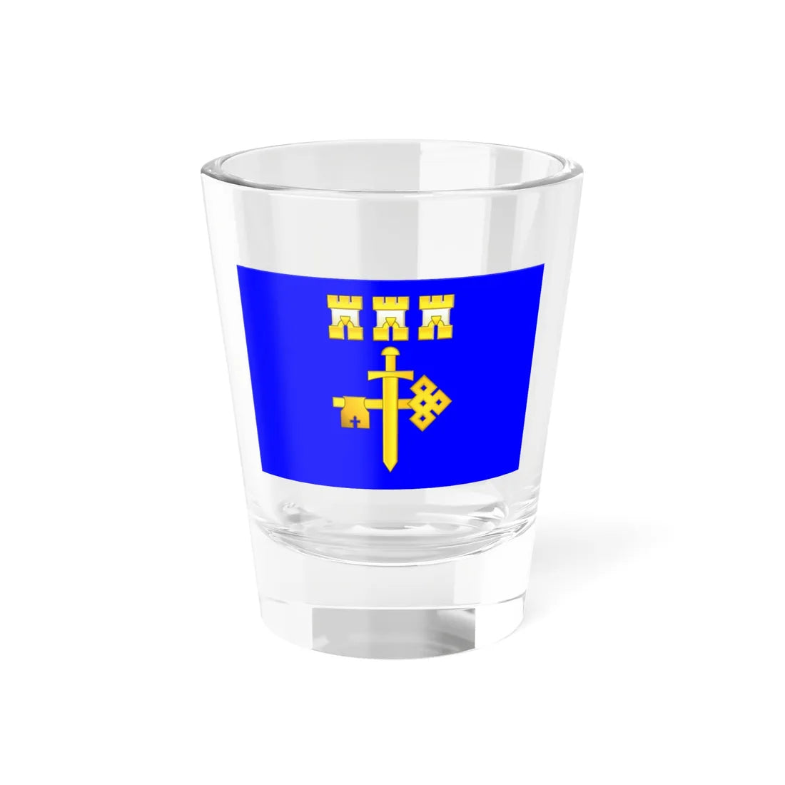 Flag of Ternopil Oblast (Ukraine) Shot Glass 1.5oz 1.5oz - Go Mug Yourself