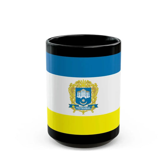 Flag of Ternopil Ukraine - Black Coffee Mug 15oz - Go Mug Yourself