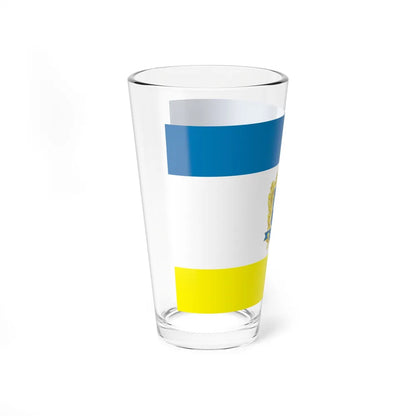 Flag of Ternopil Ukraine - Pint Glass 16oz-Go Mug Yourself