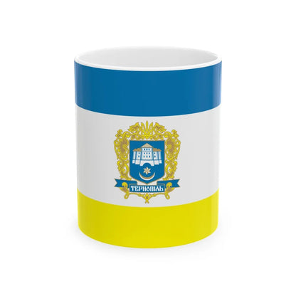 Flag of Ternopil Ukraine - White Coffee Mug-11oz-Go Mug Yourself