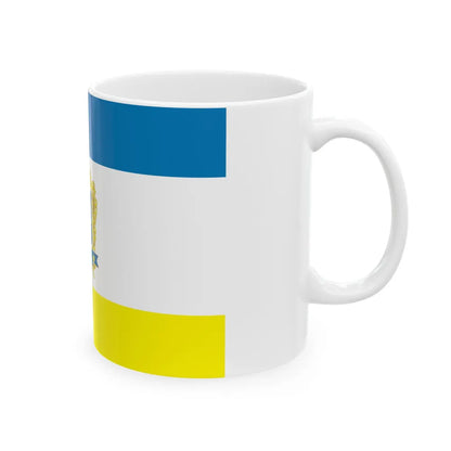 Flag of Ternopil Ukraine - White Coffee Mug-Go Mug Yourself