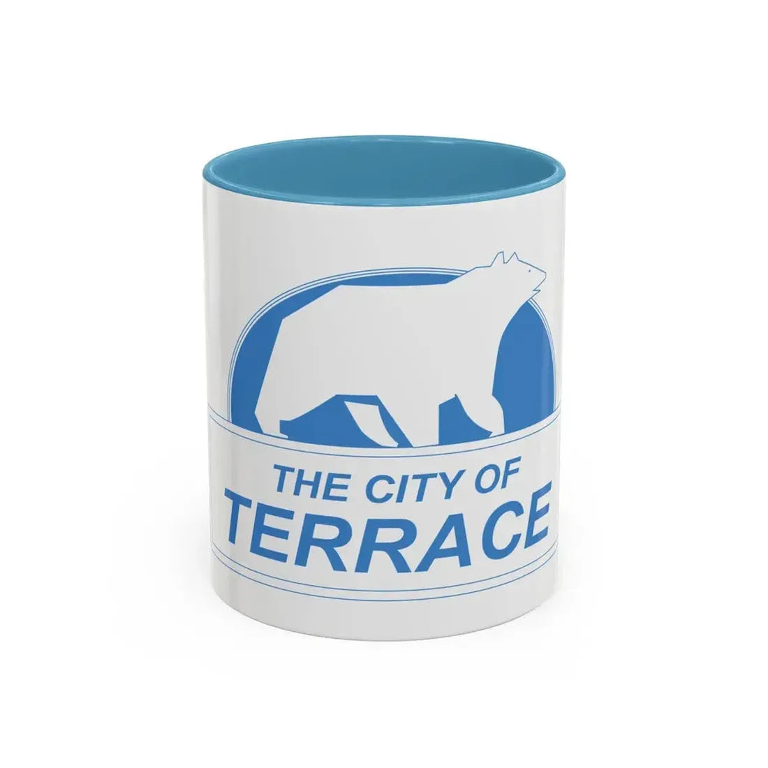 Flag of Terrace British Columbia Canada - Accent Coffee Mug 11oz Light Blue - Go Mug Yourself