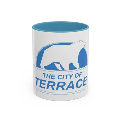 Flag of Terrace British Columbia Canada - Accent Coffee Mug 11oz Light Blue - Go Mug Yourself