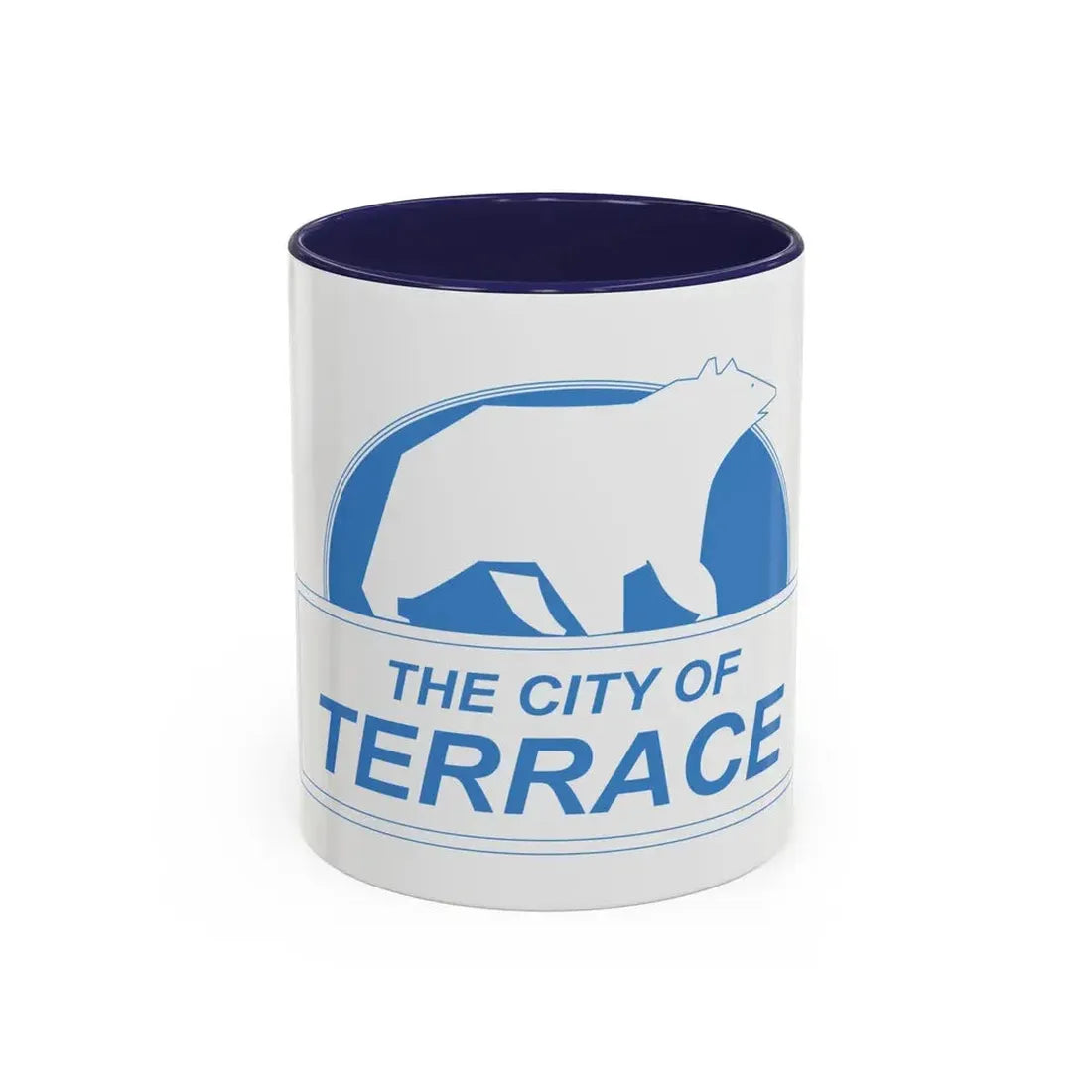 Flag of Terrace British Columbia Canada - Accent Coffee Mug 11oz Navy - Go Mug Yourself