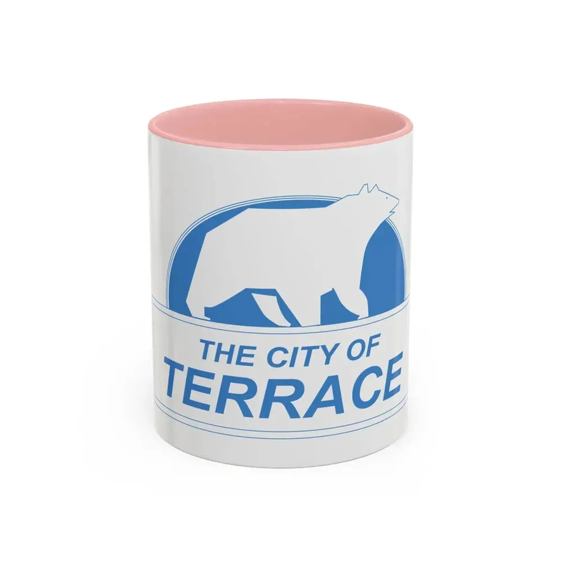 Flag of Terrace British Columbia Canada - Accent Coffee Mug 11oz Pink - Go Mug Yourself