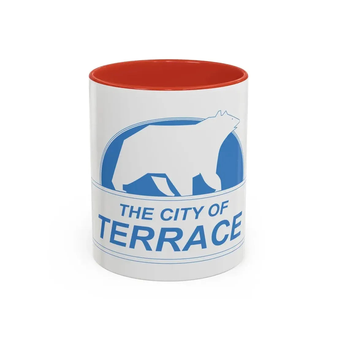 Flag of Terrace British Columbia Canada - Accent Coffee Mug 11oz Red - Go Mug Yourself