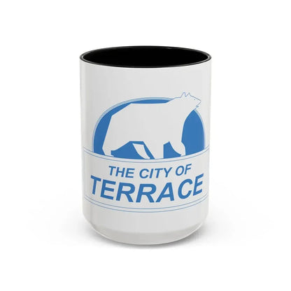 Flag of Terrace British Columbia Canada - Accent Coffee Mug 15oz Black - Go Mug Yourself