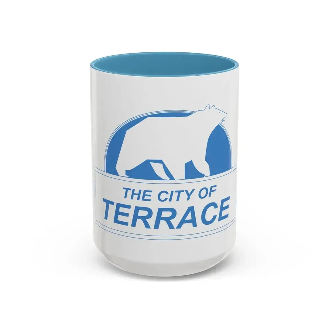 Flag of Terrace British Columbia Canada - Accent Coffee Mug 15oz Light Blue - Go Mug Yourself