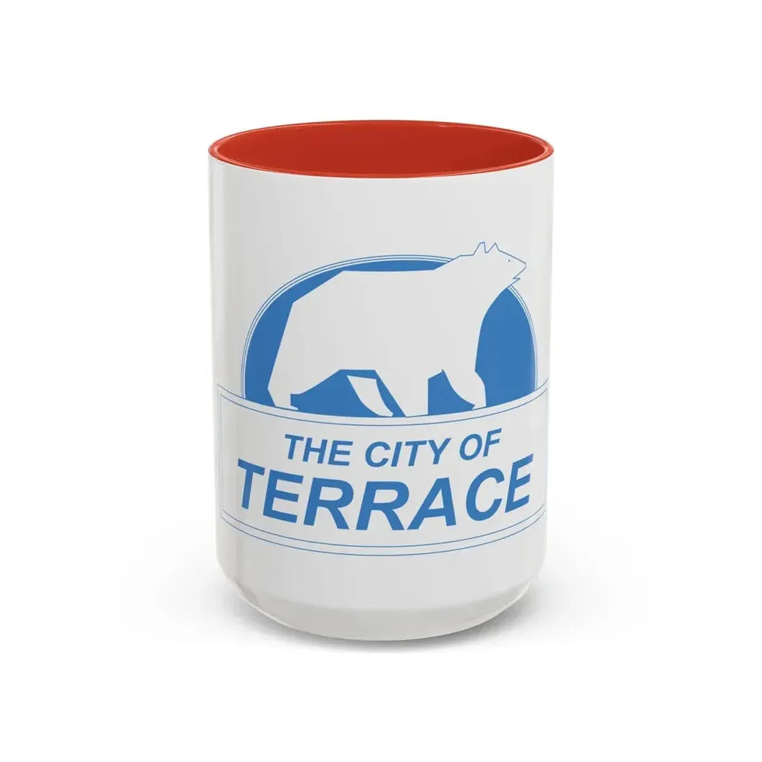 Flag of Terrace British Columbia Canada - Accent Coffee Mug 15oz Red - Go Mug Yourself