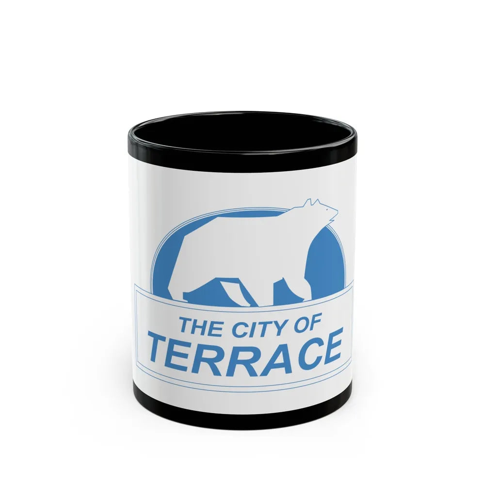 Flag of Terrace British Columbia Canada - Black Coffee Mug-11oz-Go Mug Yourself