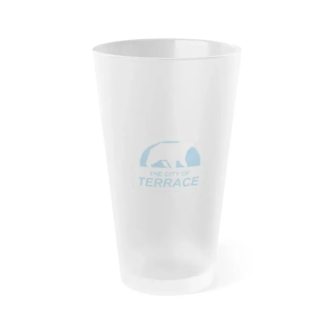 Flag of Terrace British Columbia Canada - Frosted Pint Glass 16oz 16oz Frosted - Go Mug Yourself