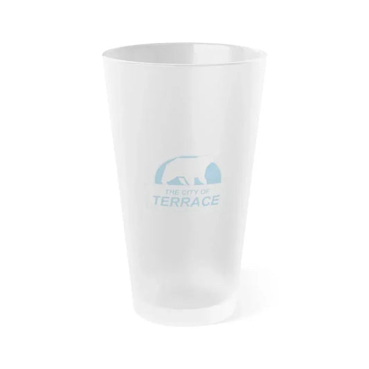 Flag of Terrace British Columbia Canada - Frosted Pint Glass 16oz 16oz Frosted - Go Mug Yourself