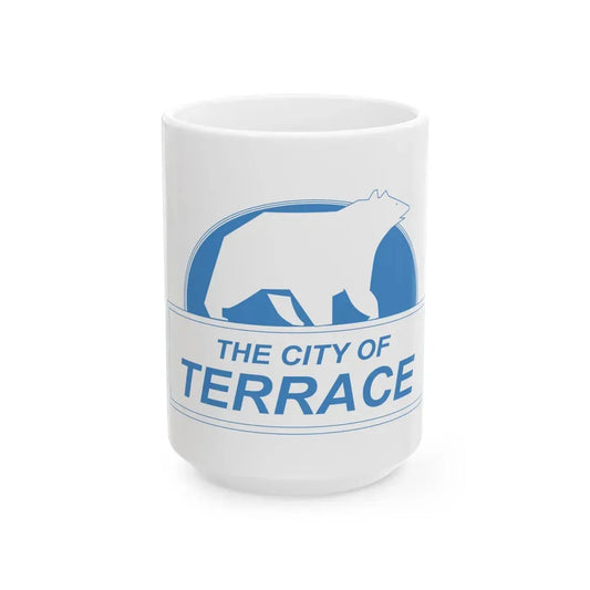 Flag of Terrace British Columbia Canada - White Coffee Mug 15oz - Go Mug Yourself