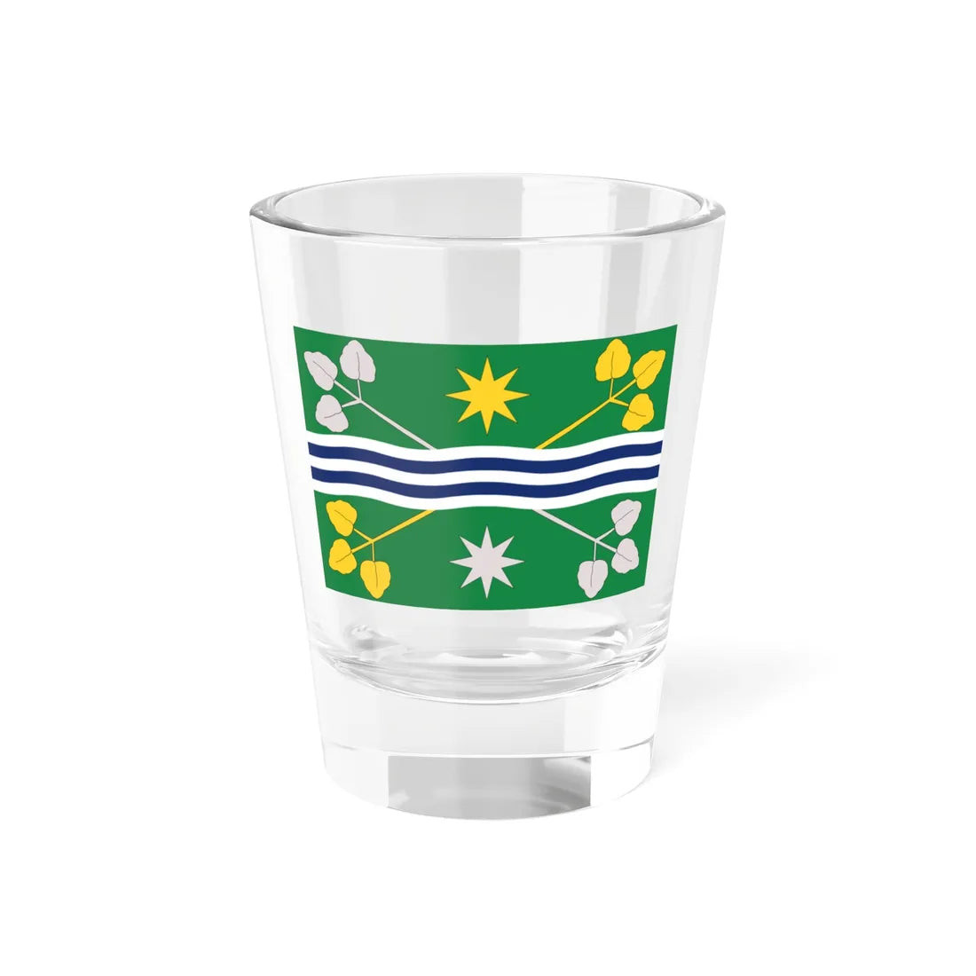 Flag of Terre del Reno (Italy) Shot Glass 1.5oz 1.5oz - Go Mug Yourself