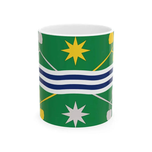 Flag of Terre del Reno (Italy) White Coffee Mug 11oz - Go Mug Yourself