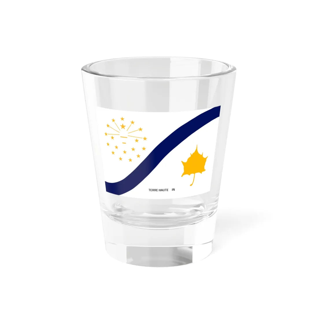 Flag of Terre Haute Indiana 1976-2024 (India) Shot Glass 1.5oz 1.5oz - Go Mug Yourself