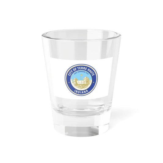 Flag of Terre Haute Indiana through 1976 (India) Shot Glass 1.5oz 1.5oz - Go Mug Yourself