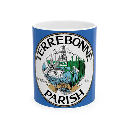Flag of Terrebonne Parish Louisiana (United States) White Coffee Mug 11oz - Go Mug Yourself