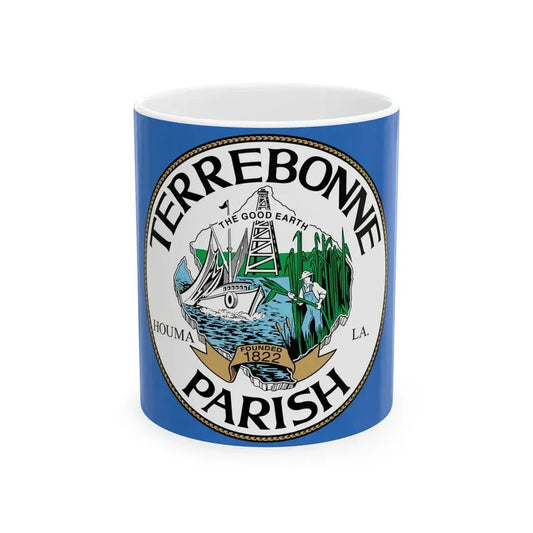 Flag of Terrebonne Parish Louisiana (United States) White Coffee Mug 11oz - Go Mug Yourself
