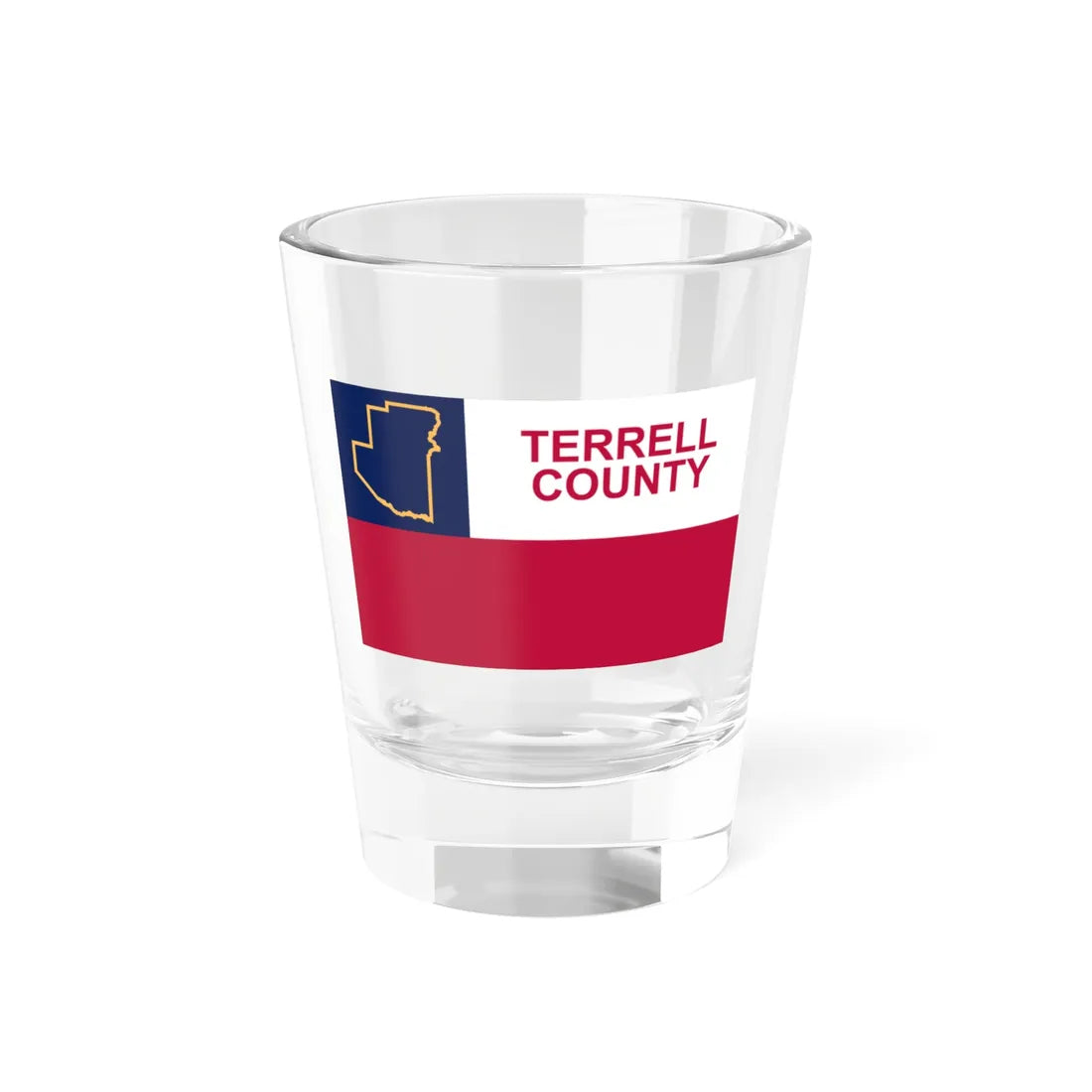 Flag of Terrell County Texas (United States) Shot Glass 1.5oz 1.5oz - Go Mug Yourself