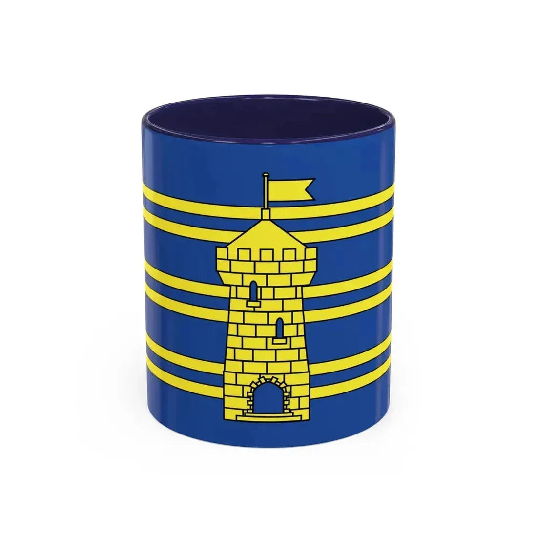 Flag of Territoire de Belfort France 2 - Accent Coffee Mug 11oz Navy - Go Mug Yourself