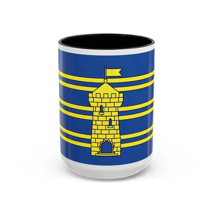 Flag of Territoire de Belfort France 2 - Accent Coffee Mug 15oz Black - Go Mug Yourself