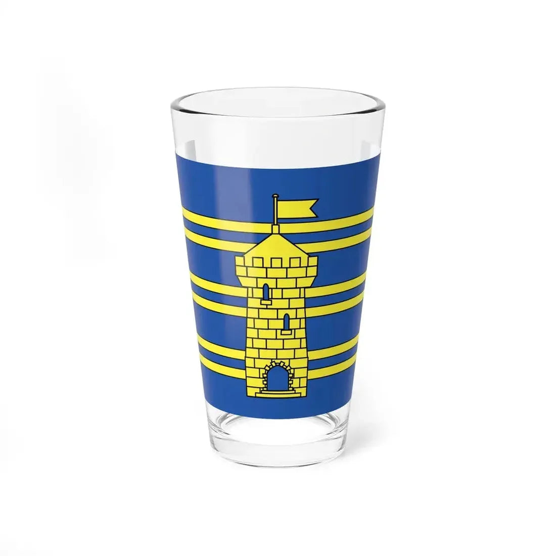 Flag of Territoire de Belfort France 2 - Pint Glass 16oz 16oz - Go Mug Yourself